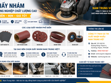 Giấy Nhám Công Nghiệp & Vật Liệu Mài Mòn Uy Tín – Nam Trung Việt